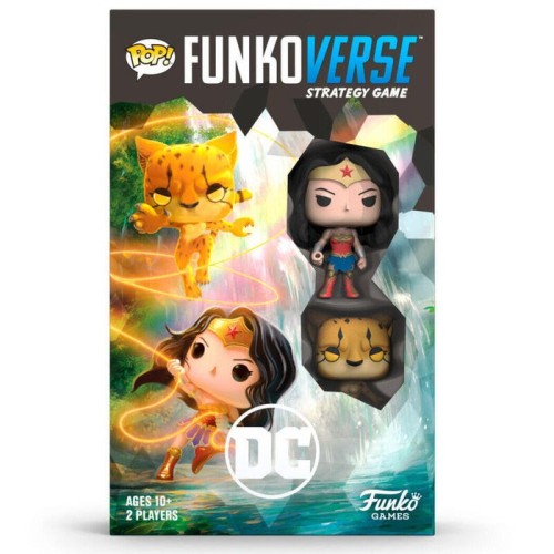Juego mesa pop funkoverse dc comics wonder woman 2fig ingles
