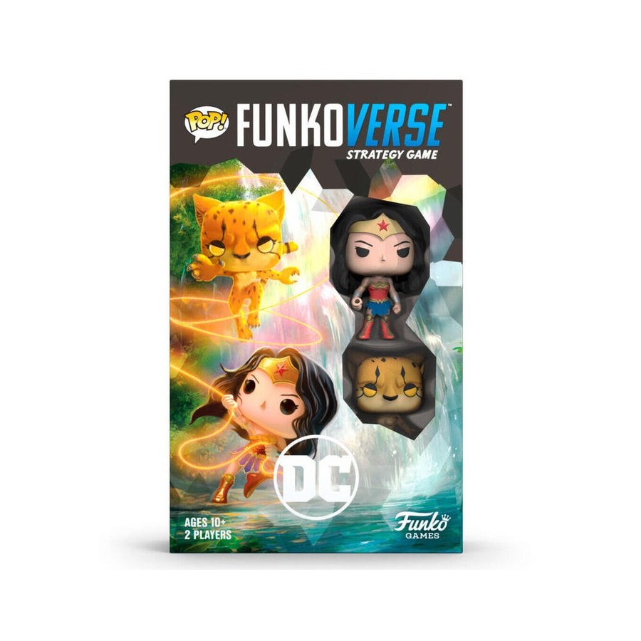 Juego mesa pop funkoverse dc comics wonder woman 2fig ingles