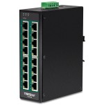 Trendnet ti-pg160 switch no administrado gigabit ethernet (10/100/1000) negro energía sobre ethernet (poe)