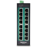 Trendnet ti-pg160 switch no administrado gigabit ethernet (10/100/1000) negro energía sobre ethernet (poe)