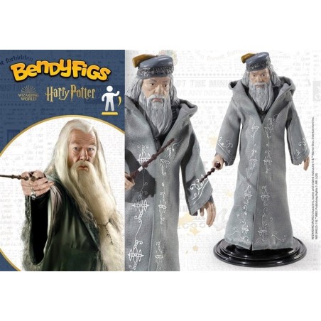 Figura maleable bendyfigs dumbledore con varita harry potter 19cm