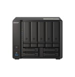 Qnap ts-h973ax-8g 9-bay nas amd ryzen v1500b 8gb ddr4 sodimm 5x2.5in/3.5in sata 6gbps + 2x2.5in u.2 nvme pcie gen3 x4