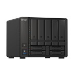 Qnap ts-h973ax-8g 9-bay nas amd ryzen v1500b 8gb ddr4 sodimm 5x2.5in/3.5in sata 6gbps + 2x2.5in u.2 nvme pcie gen3 x4