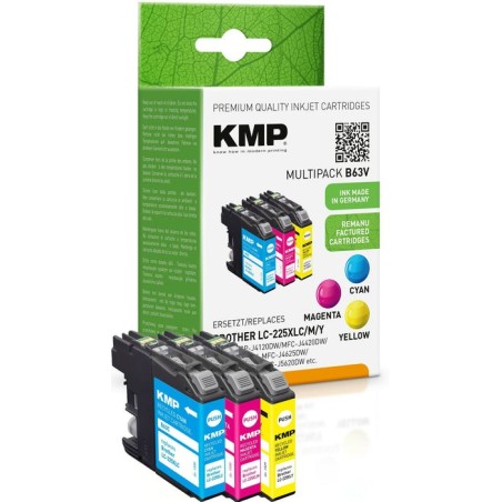 Kmp patrone brother lc225xl c/m/y multip. 3x1200s. b63v