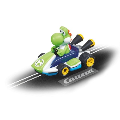 Carrera first nintendo mario kart - yoshi, coche de carreras