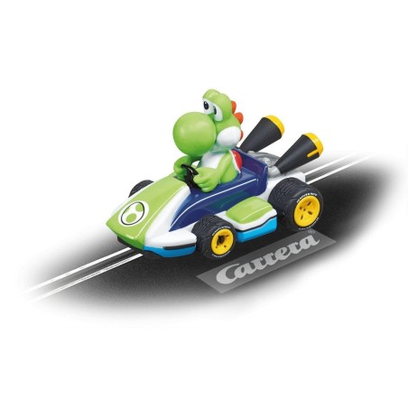 Carrera first nintendo mario kart - yoshi, coche de carreras