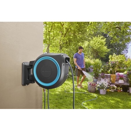 Portamangueras automatico rollup 25mts gardena