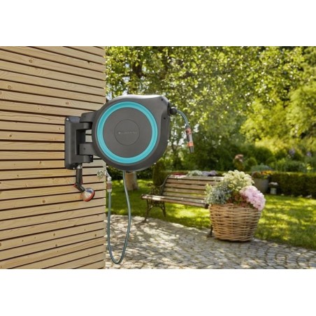 Portamangueras automatico rollup 25mts gardena