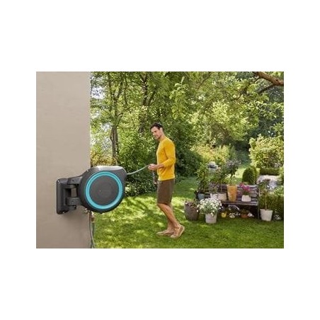 Portamangueras automatico rollup l (turquoise) 30 m