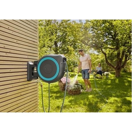 Portamangueras  de pared rollup xl (turquesa) gardena 35 m