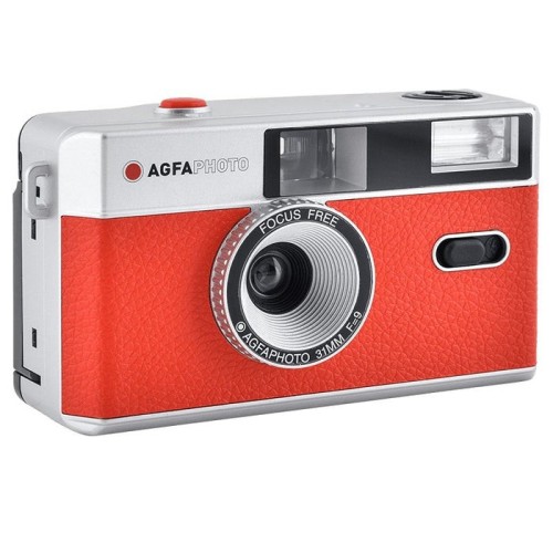 Camara fotografica reutilizable agfaphoto 35 mm roja