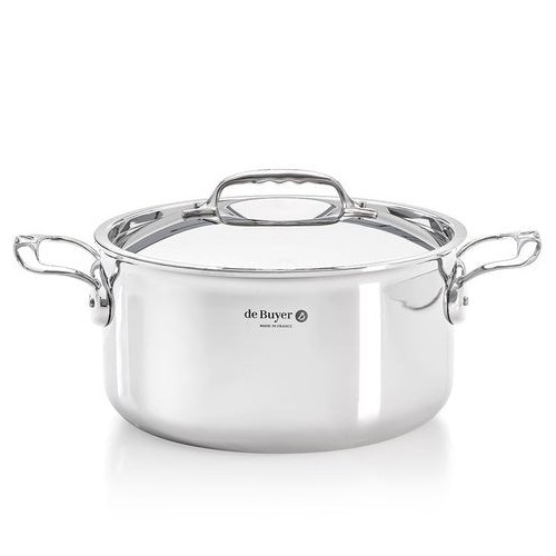 De buyer affinity saucepot acero inoxidable con tapa 28 cm  olla