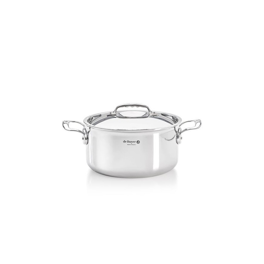 De buyer affinity saucepot acero inoxidable con tapa 28 cm  olla