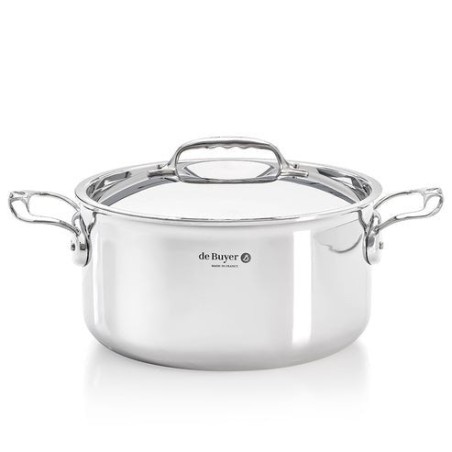 De buyer affinity saucepot acero inoxidable con tapa 28 cm  olla
