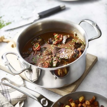 De buyer affinity saucepot acero inoxidable con tapa 28 cm  olla