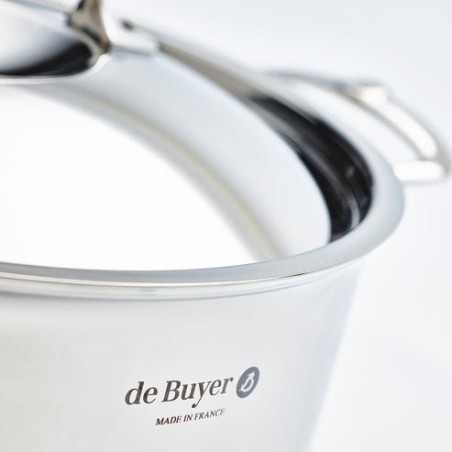 De buyer affinity saucepot acero inoxidable con tapa 28 cm  olla