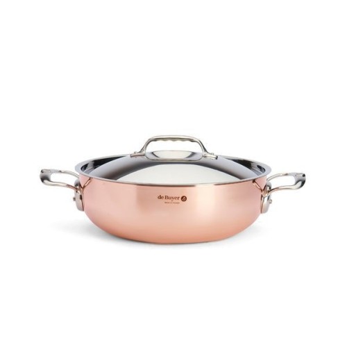 De buyer prima matera saucepot copper/steel 28cm curved induct.cacerola