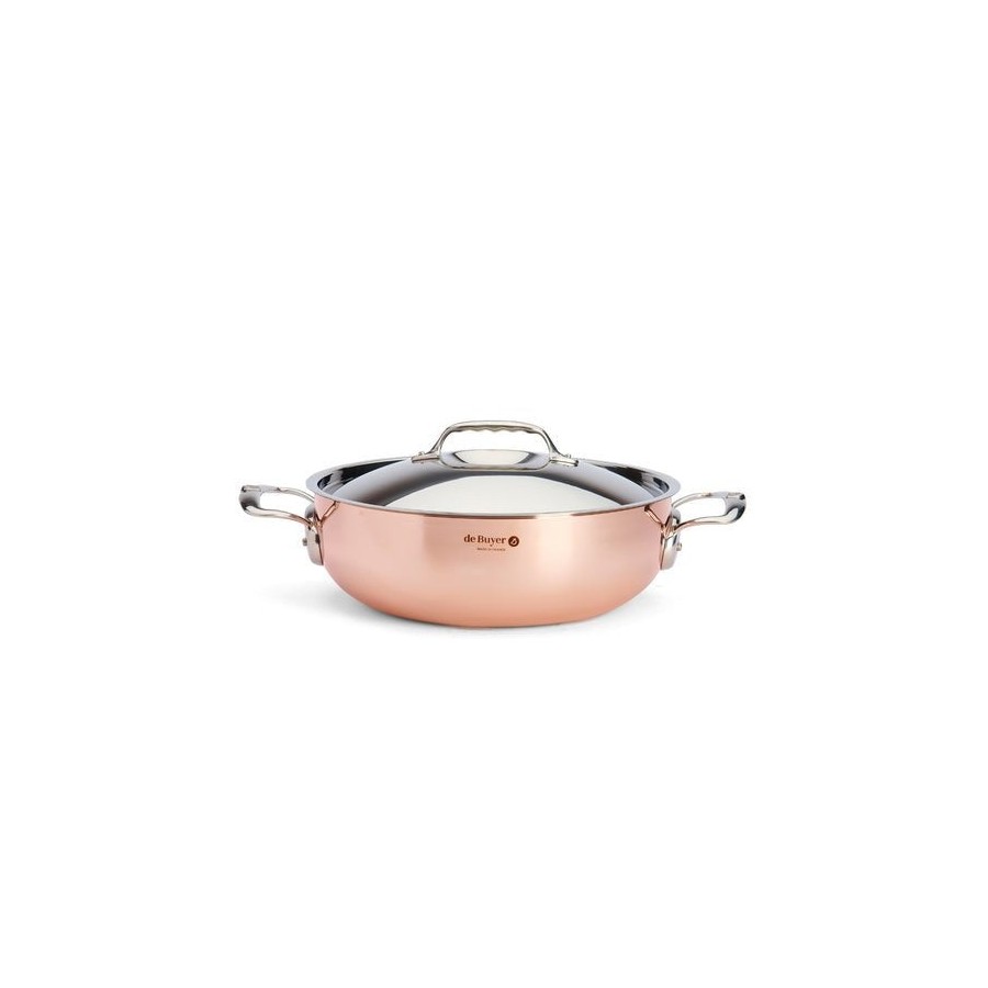 De buyer prima matera saucepot copper/steel 28cm curved induct.cacerola