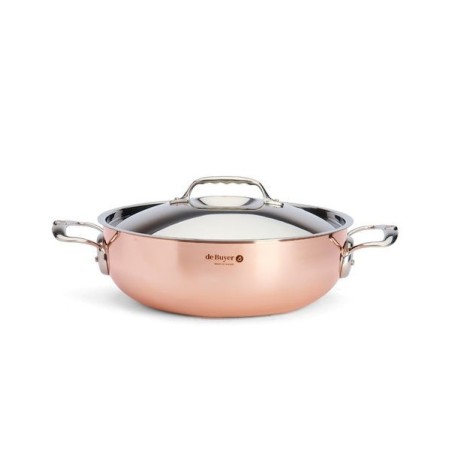 De buyer prima matera saucepot copper/steel 28cm curved induct.cacerola