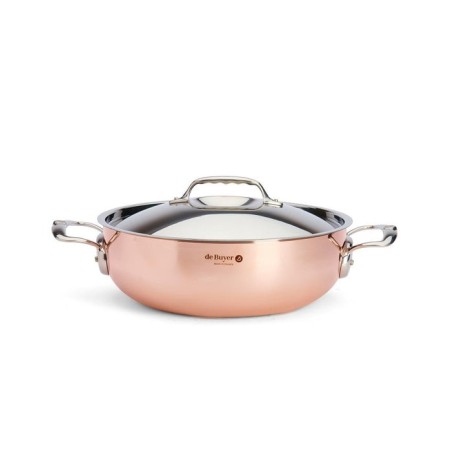 De buyer prima matera saucepot copper/steel 28cm curved induct.cacerola