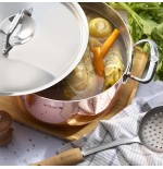 De buyer prima matera saucepot copper/steel 24 cm induction cacerola