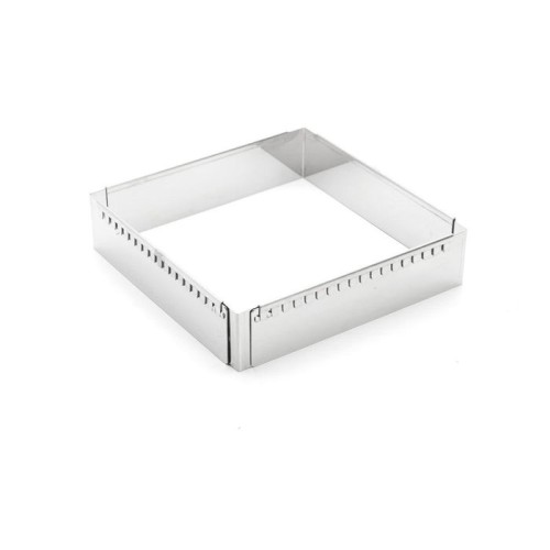 De buyer patisserie frame acero ajustable cuadrado 20-37 cm