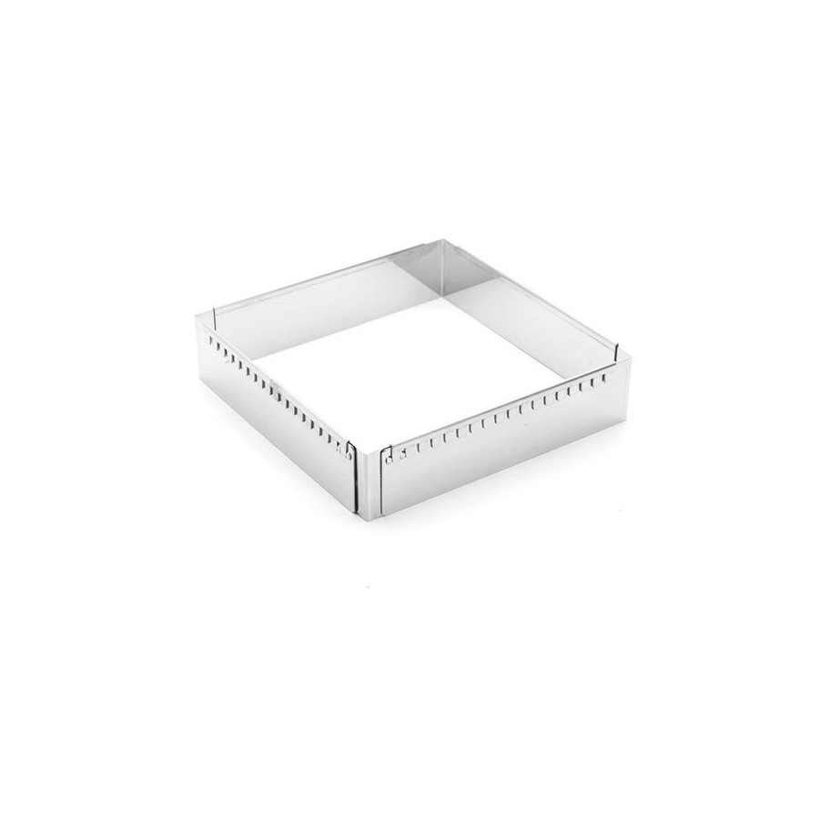 De buyer patisserie frame acero ajustable cuadrado 20-37 cm