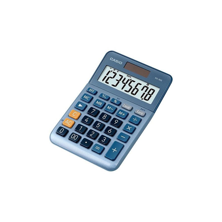 Casio calculadora de oficina sobremesa azul ms-80e
