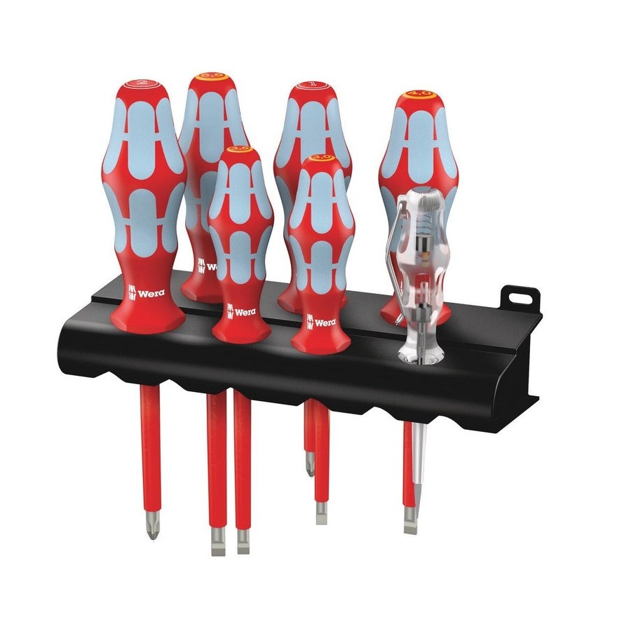 Wera 3160 i/7 schraubendrehersatz kraftform plus, edelstahl + rack 05022728001