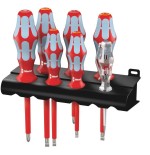 Wera 3160 i/7 schraubendrehersatz kraftform plus, edelstahl + rack 05022728001