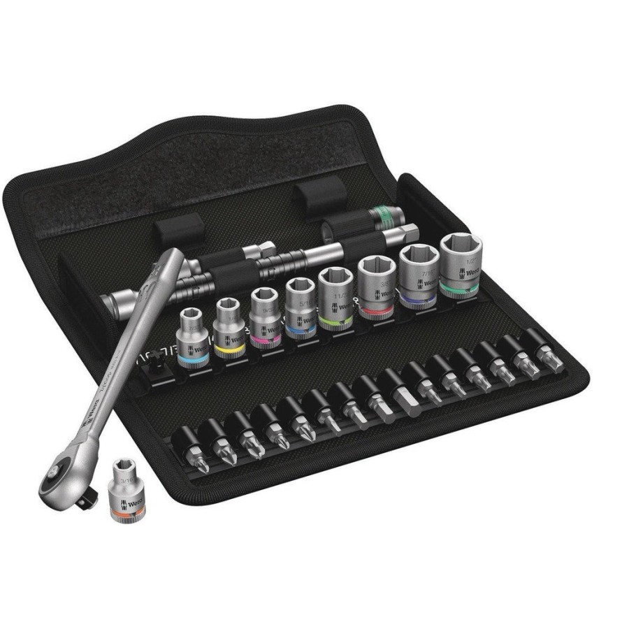 Wera 8100 sa 10 zyklop metal-knarrensatz, zöllig, 1/4", werkzeug-set 05004020001