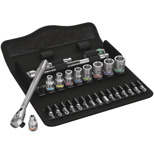 Wera zyklop metal-knarrensatz 8100 sa 11, zoll-grössen, werkzeug-set 05004021001