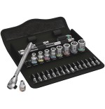 Wera zyklop metal-knarrensatz 8100 sa 11, zoll-grössen, werkzeug-set 05004021001