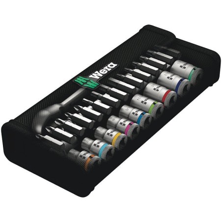 Wera zyklop metal-knarrensatz 8100 sa 11, zoll-grössen, werkzeug-set 05004021001