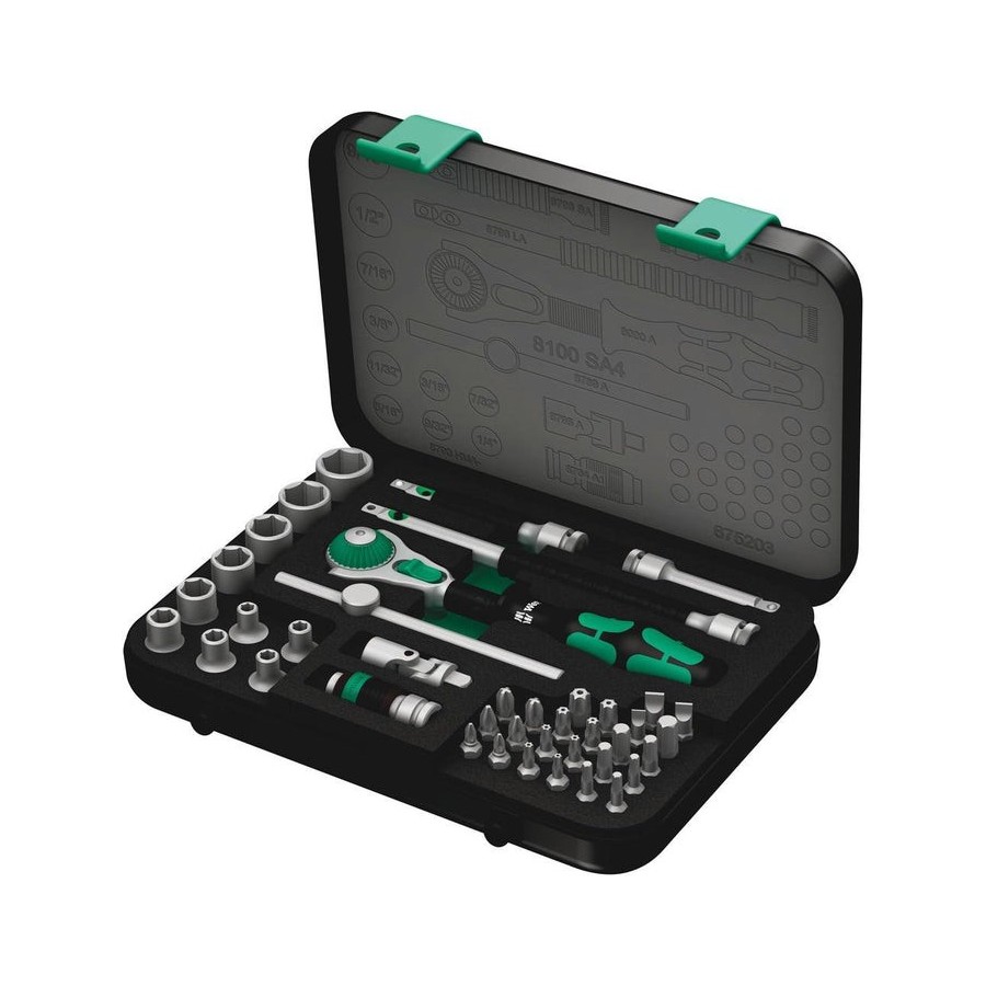 Juego de carraca wera  8100 sa 4 zyklop speed, imperial, 1/4