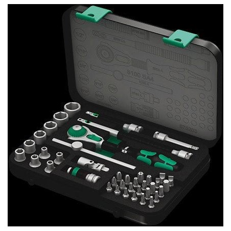 Juego de carraca wera  8100 sa 4 zyklop speed, imperial, 1/4