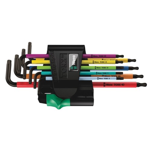 Wera 967/9 tx bo multicolour 1 winkelschlüsselsatz, 9-teilig, schraubendreher 05024335001