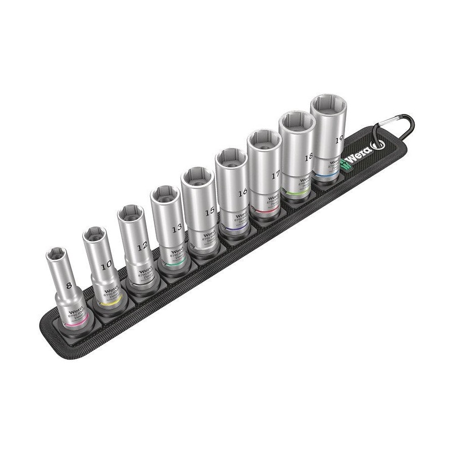 Wera belt b deep 1 socket set 3/8  drive