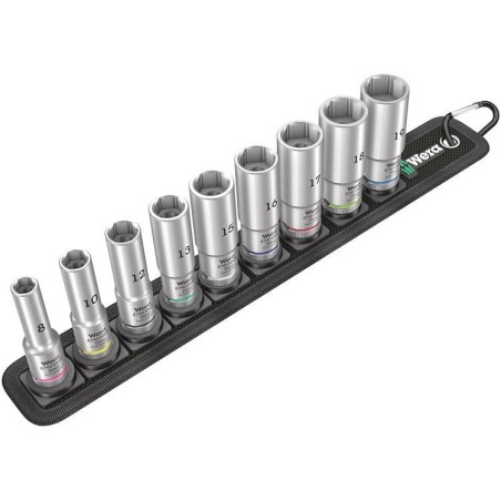 Wera belt b deep 1 socket set 3/8  drive