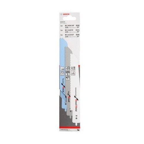 Bosch 3 piezas. juego de hojas de sierra para pfz 500 e