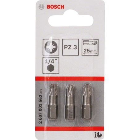 Bosch 3pcs pz screwdriver bit ph3 xh 25mm