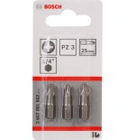 Bosch 3pcs pz screwdriver bit ph3 xh 25mm