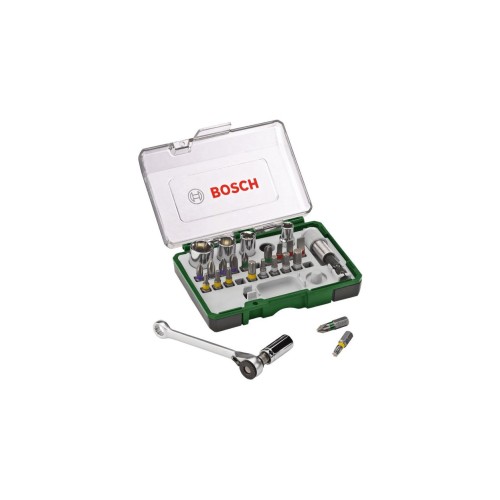 Juego de atornillar bosch color. 27 piezas + trinquete