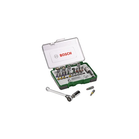 Juego de atornillar bosch color. 27 piezas + trinquete