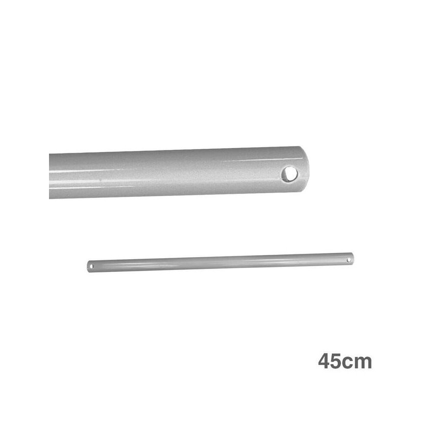 Tubo 45cm cromado prolongador para ventilador techo
