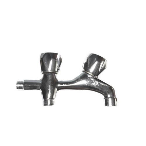 Grifo de lavadora - doble - v/metal - cr - 1/2" - (envasado)