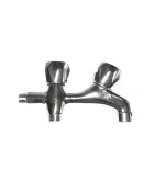 Grifo de lavadora - doble - v/metal - cr - 1/2" - (envasado)