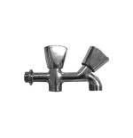 Grifo de lavadora - doble rosca - v/metal - cr - 1/2" - (envasado)