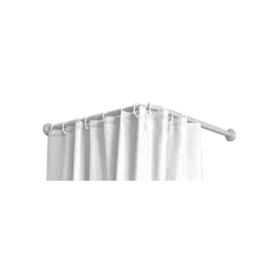 Barra de cortina curva blanca 70x100 a 175cm