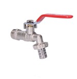 Grifo de esfera - con codo - 1/2" 3/4" - (envasado)